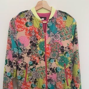 Melao Mimila Bomber Jacket Floral Print Size S
